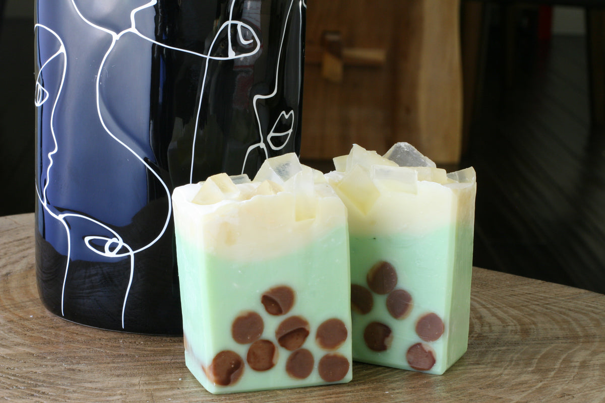 Green Tea Boba Tea Handmade Soap