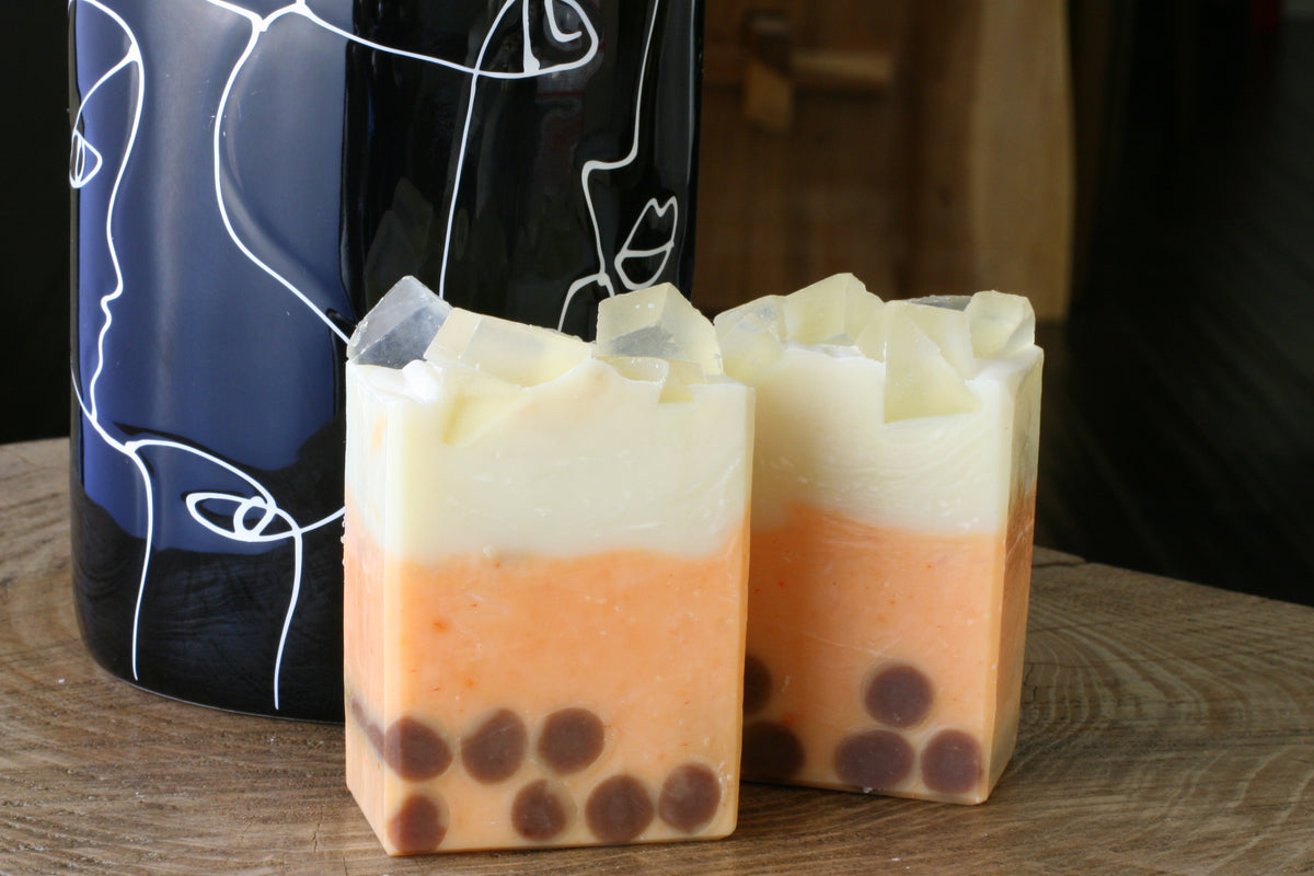 Peaches Boba Tea Handmade Soap