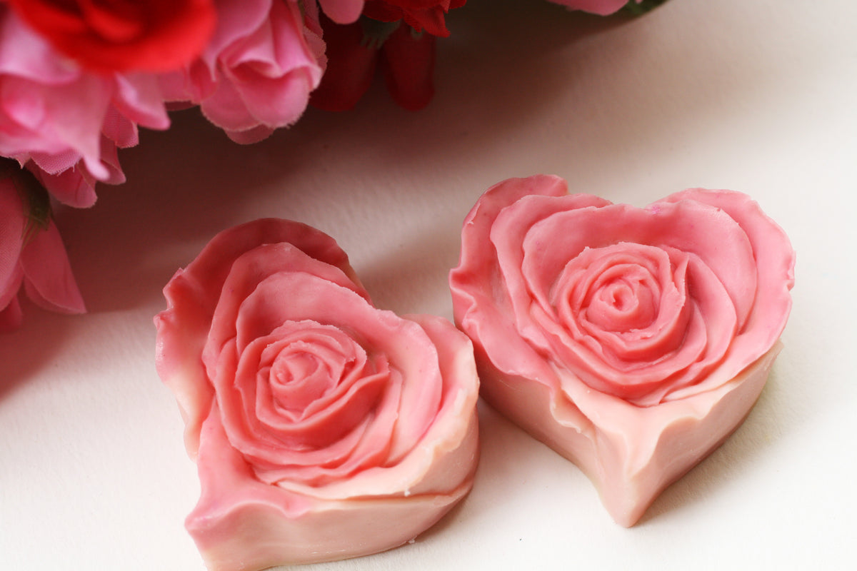 Valentine's Red Rose Heart Soap