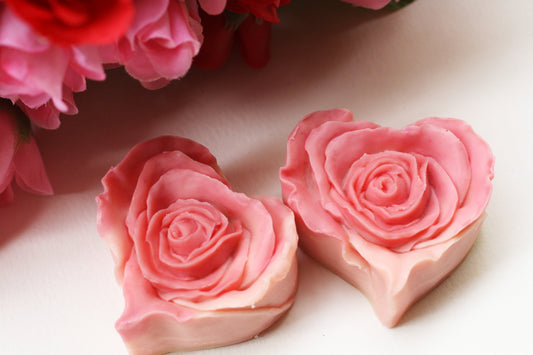 Valentine's Red Rose Heart Soap