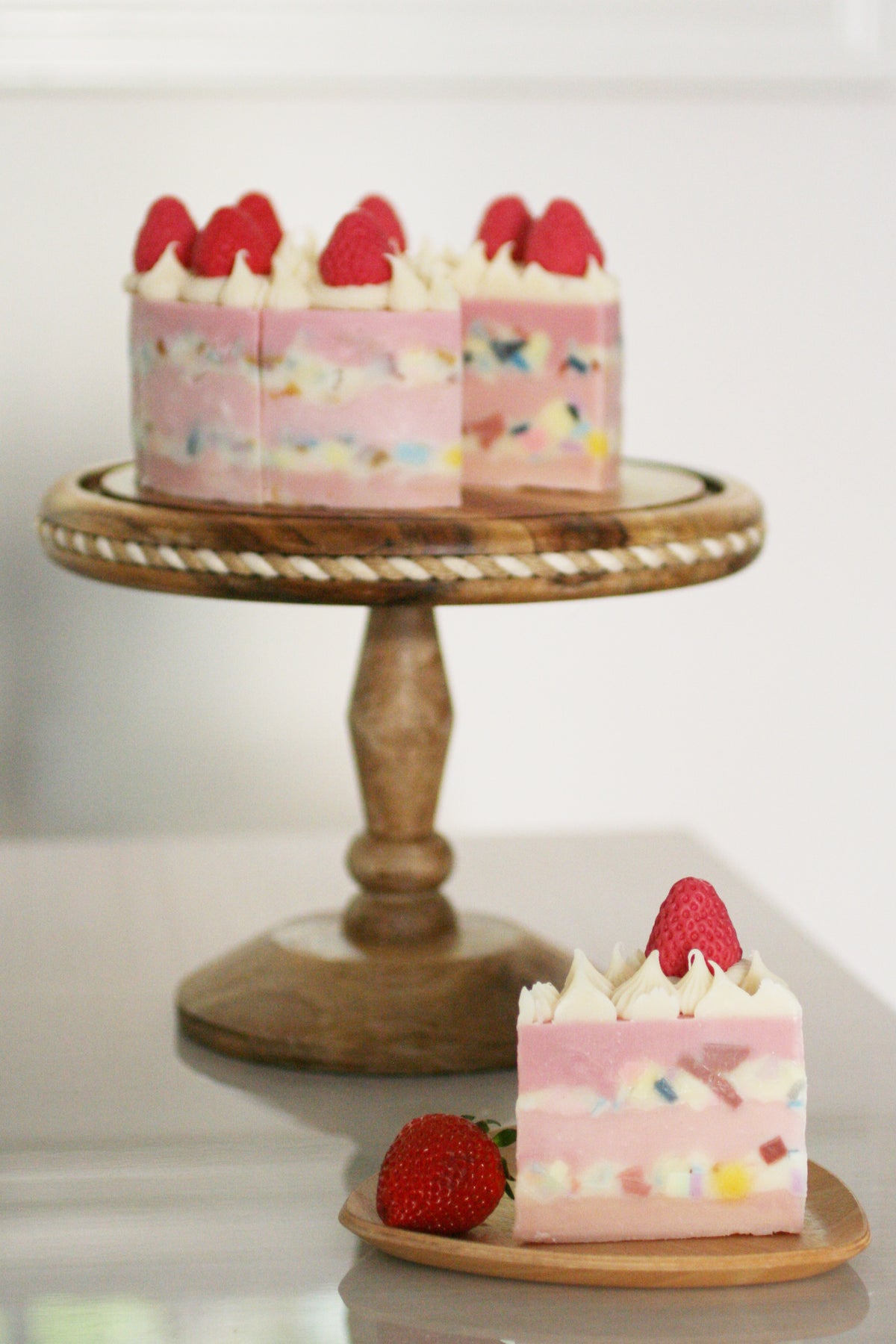 Strawberry  Soap Cake