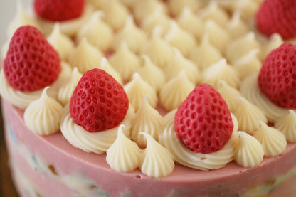 Strawberry  Soap Cake