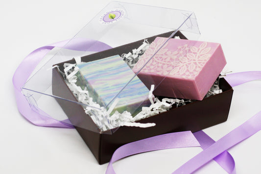 Clear Cover Soap Gift Box – 2 Soaps