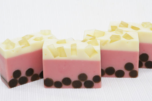 Strawberry Boba Tea Handmade Soap