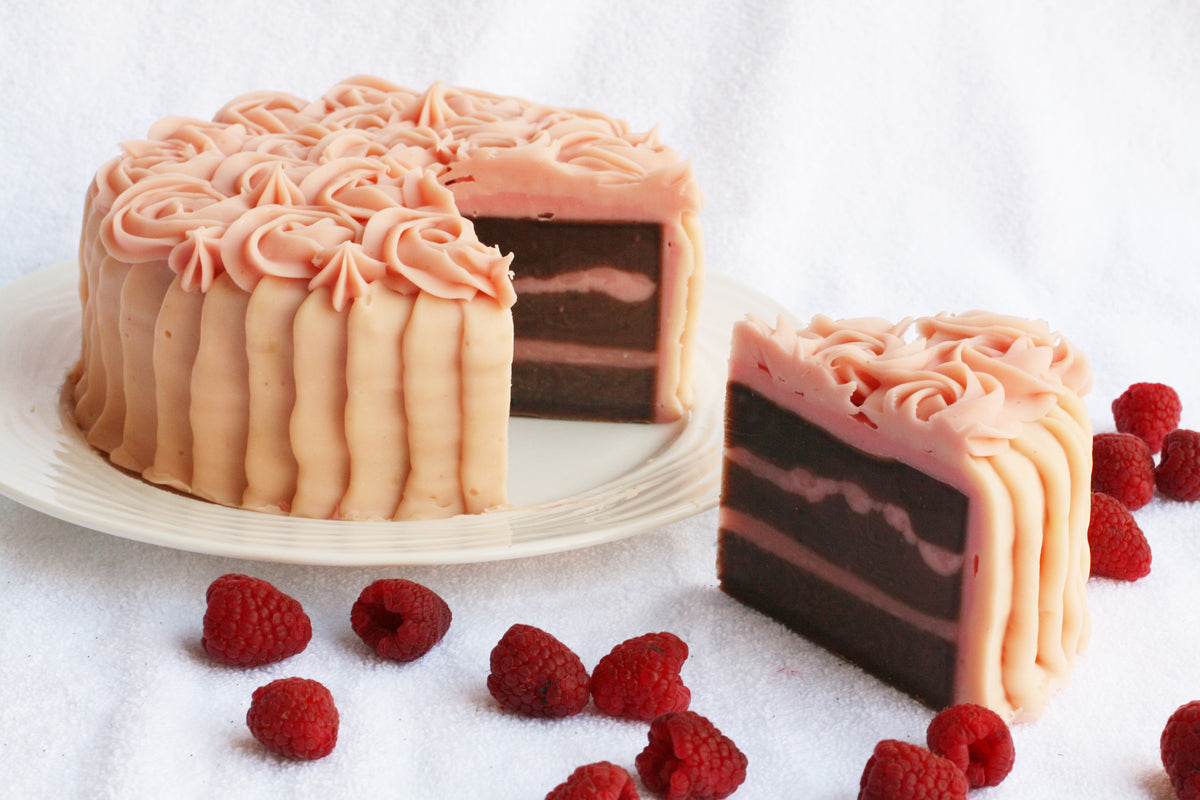 Raspberry Chocolate Soap Cake