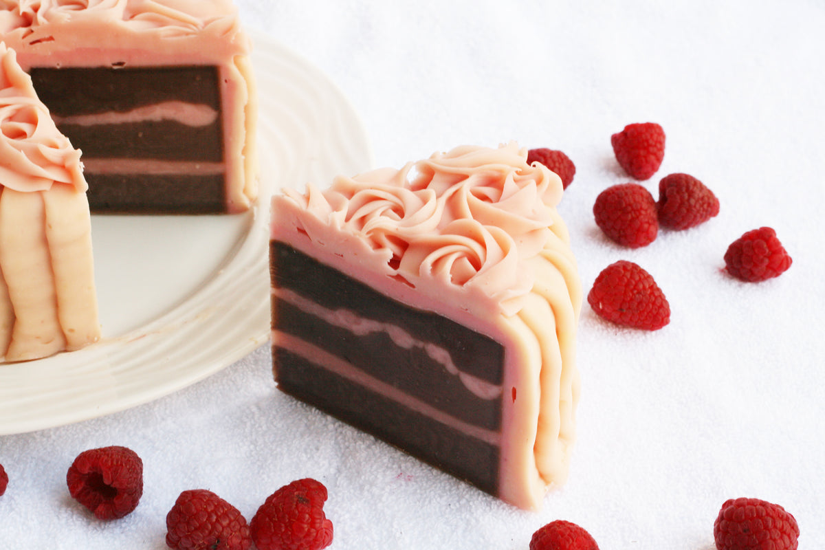 Raspberry Chocolate Soap Cake