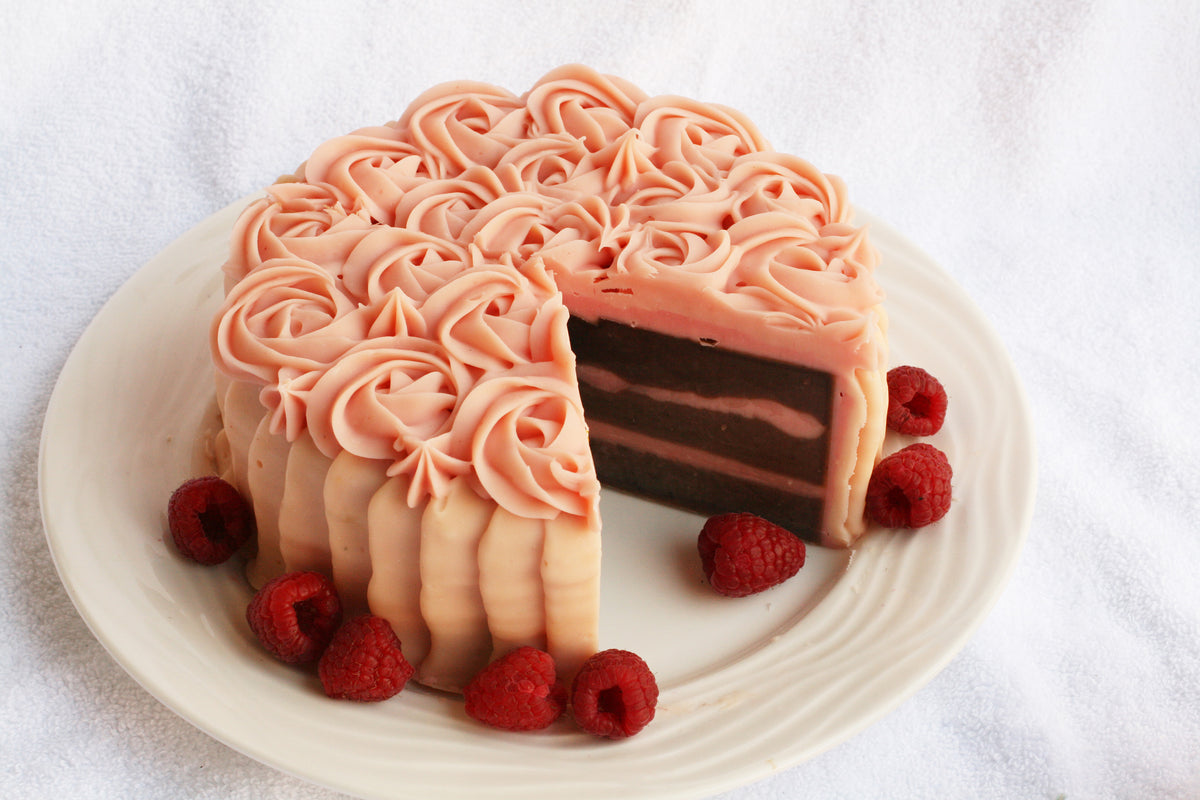 Raspberry Chocolate Soap Cake